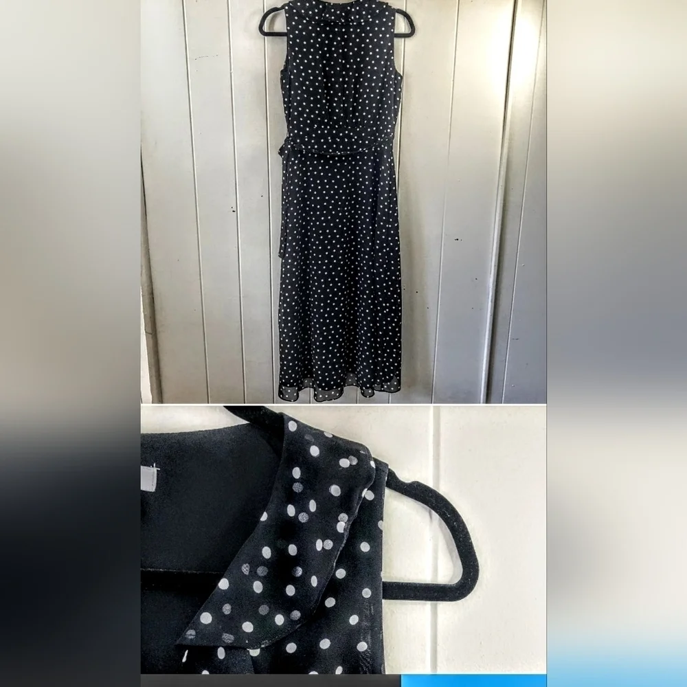 NWT Bar III Assymetrical Black Polka Dot Wrap Dress
